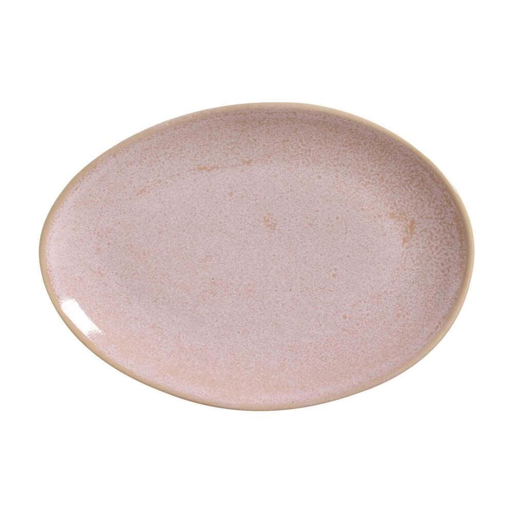 CONJUNTO C/ 6 PRATOS DE SOBREMESA OVAL ORGÂNICO LITCHI Ø 22,5x2,5 CM