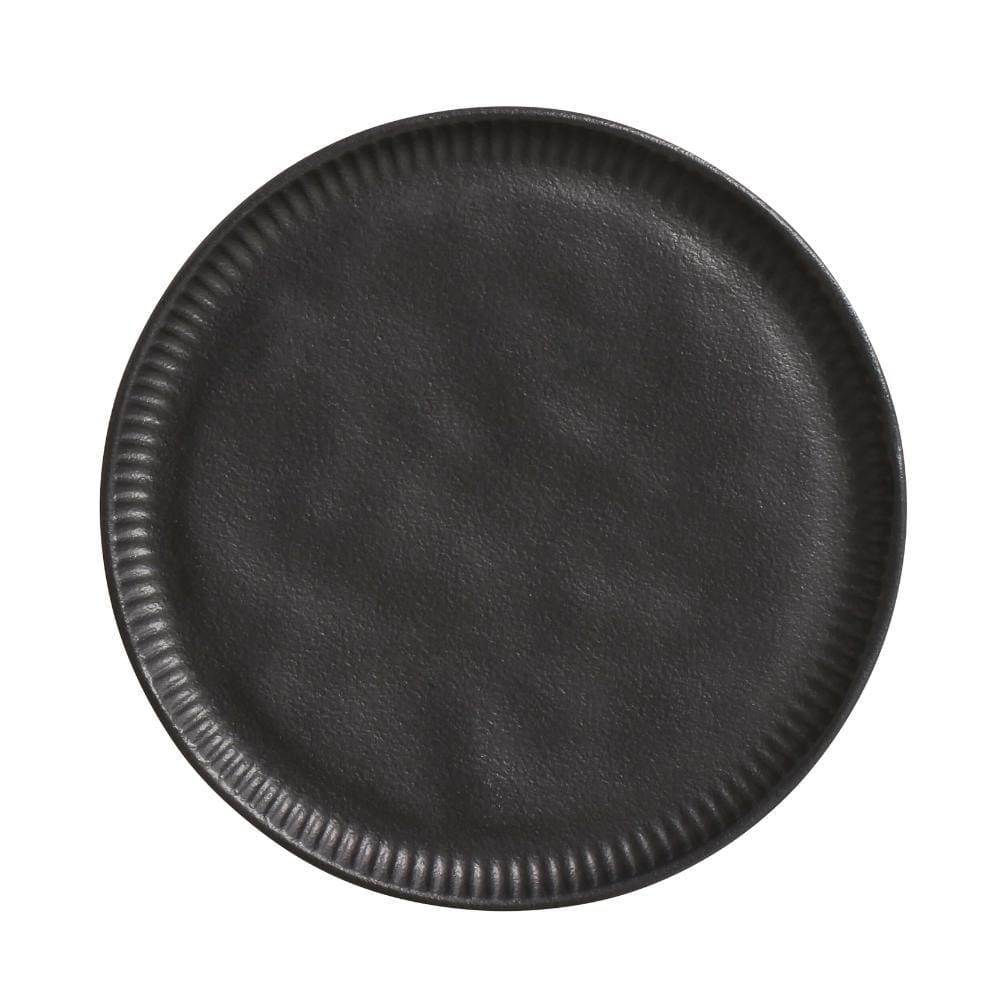 CONJUNTO C/ 6 PRATOS SOBREMESA LINHAS PRETO MATTE Ø 21,5 cm