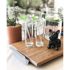 Bandeja Decorativa para Sala de Jantar Linha Nexo 50x30cm em Madeira Branco
