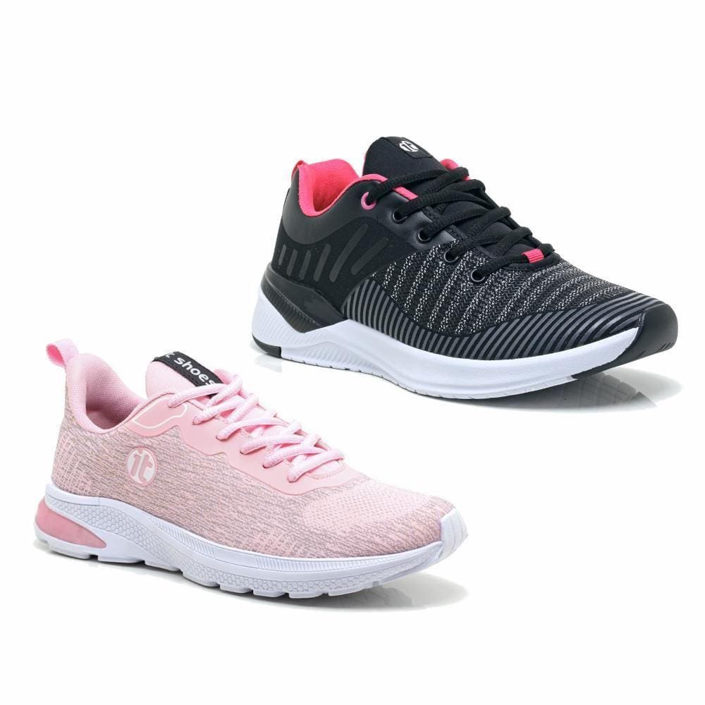 Kit 2 Tênis Academia Feminino Amortecedor Gel Caminhada