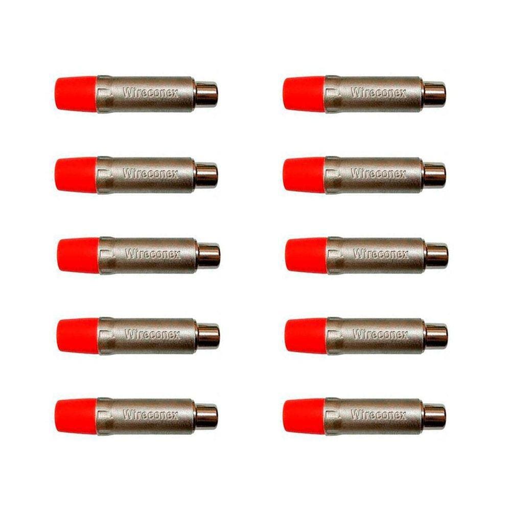 Kit Plug Rca Femea Nickel Plt Wc 1222 Fl Rd Ni 10Un Wirec