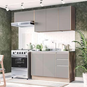 cozinha compacta campanele 6 pt 3 gv castanho e cinza