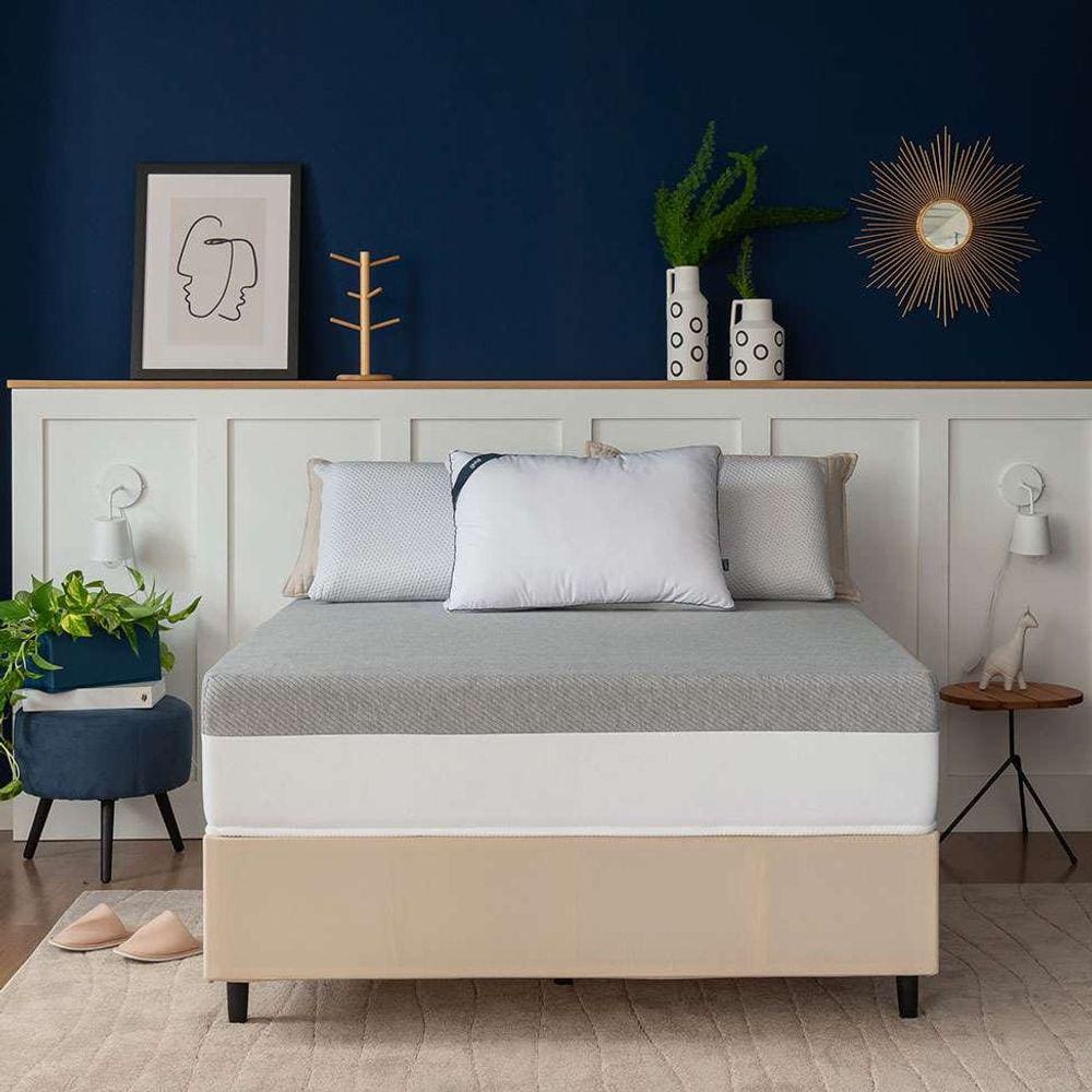 base para cama box king guldi com guarda objetos bege