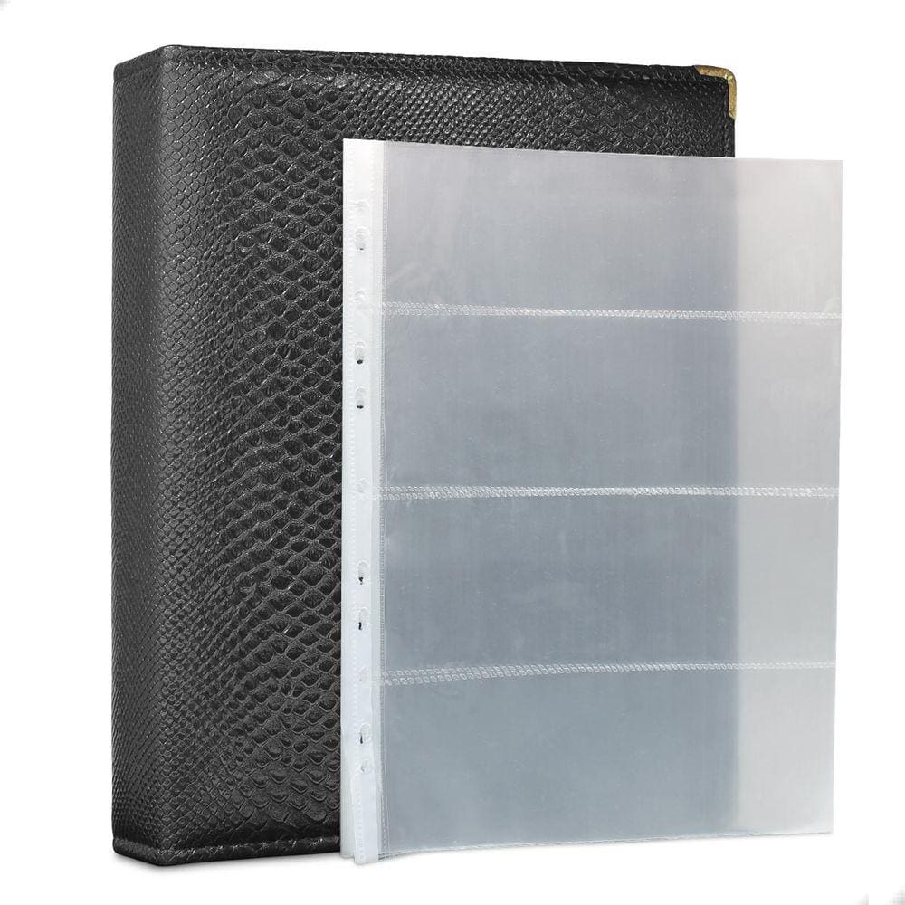 Álbum Fichário 10 Folhas PP Cédulas 4 Espaços 32x24 Cobra G