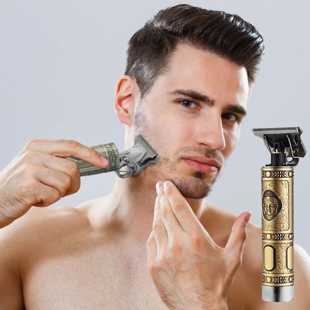 Transforme seu visual com a Máquina de Cortar Cabelo Vintage Profissional. Estilo icônico, corte impecável. Surpreenda-se!