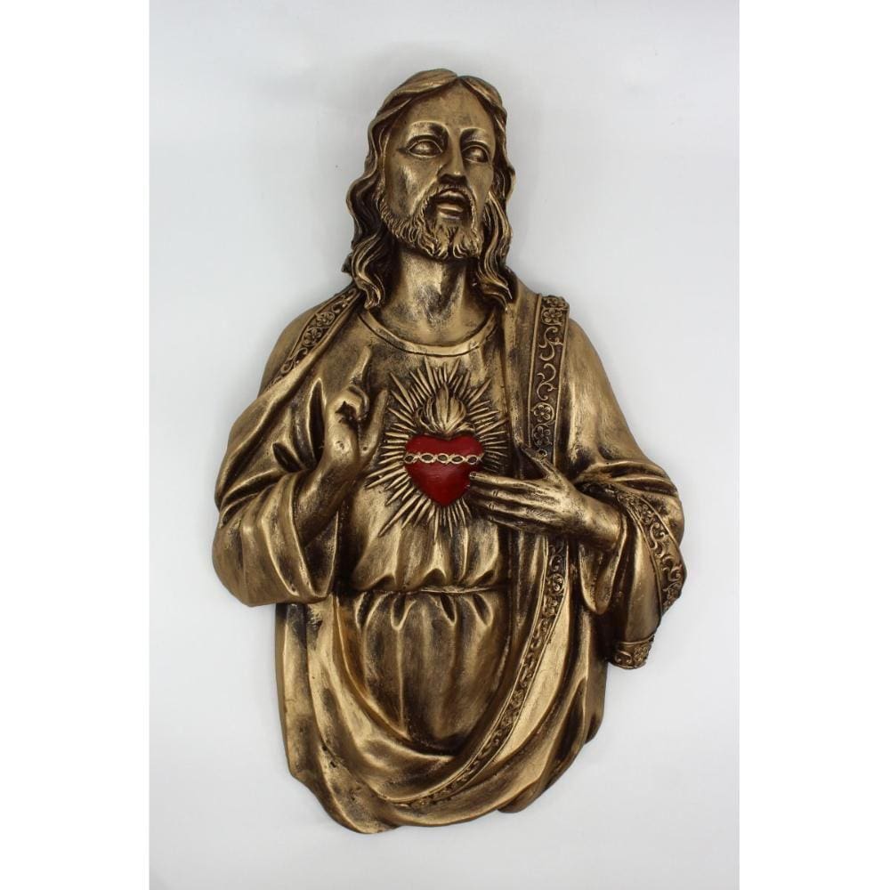 Sagrado Coração de Jesus - Parede - 30 cm - Dourado