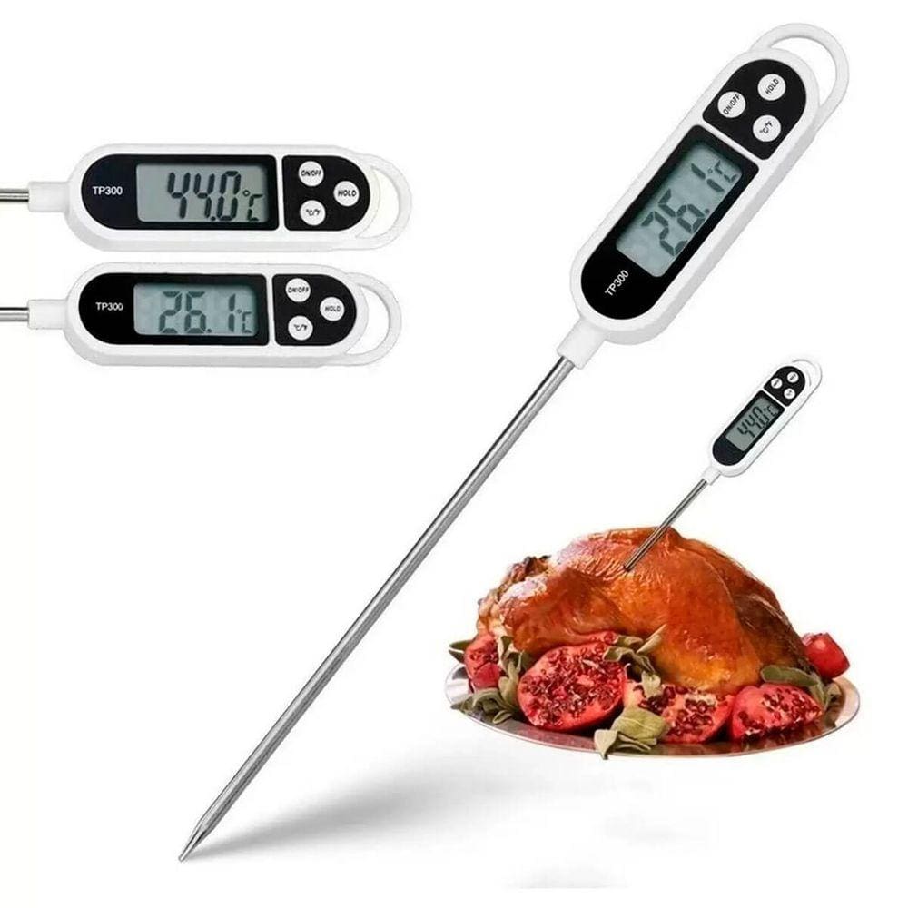 Termômetro Culinário Digital Espeto Alimento Cozinha Inox