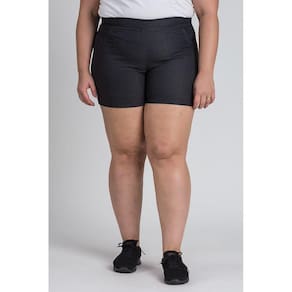 Bermuda Feminina Plus Size Sarja Cós Elástico Atrás -Serena