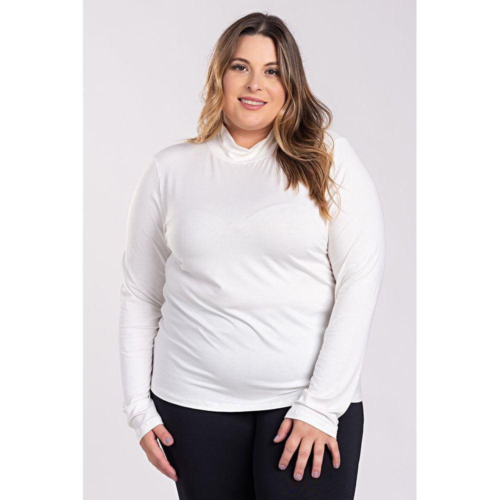 Blusa Feminina Manga Longa Plus Size Cacharel Visco Elastano - Serena