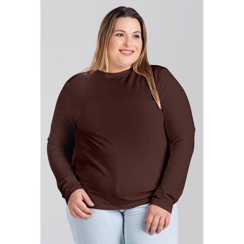 Blusa Feminina Manga Longa Plus Size Térmica Peluciada - Serena