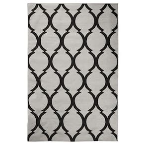 Tapete Sala Geometrico Arabesco 200X300 Cm Prata Preto 40
