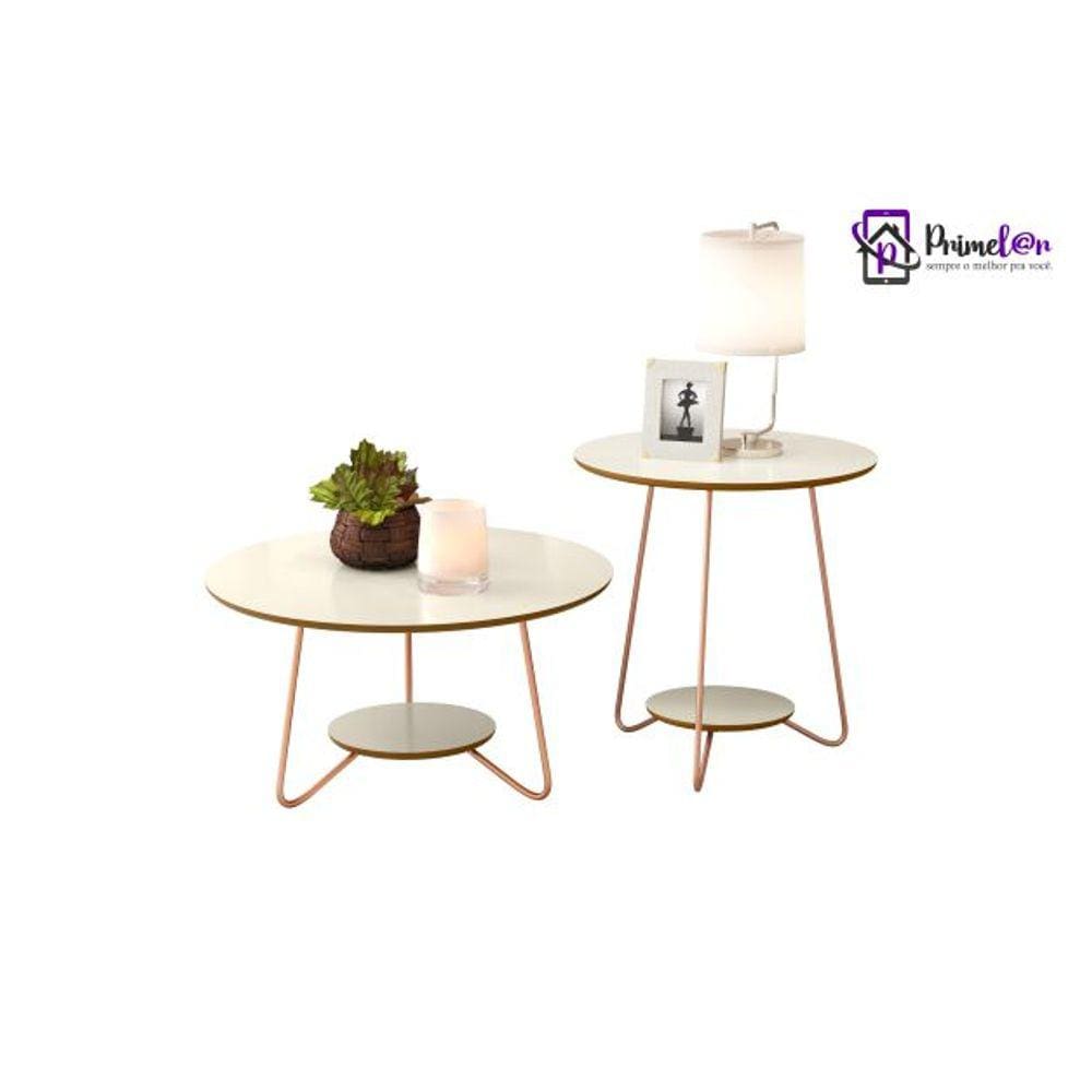 Conjunto Mesa de Centro e Apoio Liz