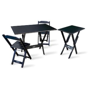 Conjunto De Mesa Dobrável 1,10x70 Com 2 Cadeiras Com Mesa Aparador Tarimatã Para Area Gourmet - Pret