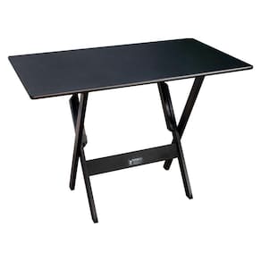 Mesa Dobrável Madeira 70x110 Preta - Cor: Preto
