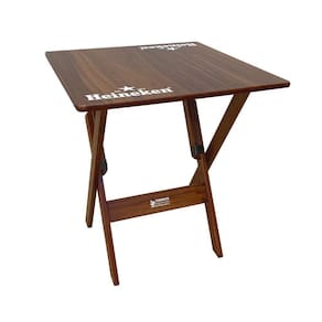 Mesa Dobrável 70x70 Madeira Personalizada Hei Imbuia - Cor: Marrom