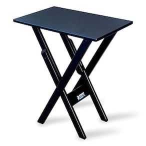 Mesa Aparador Dobrável Madeira Preta - Cor: Preto
