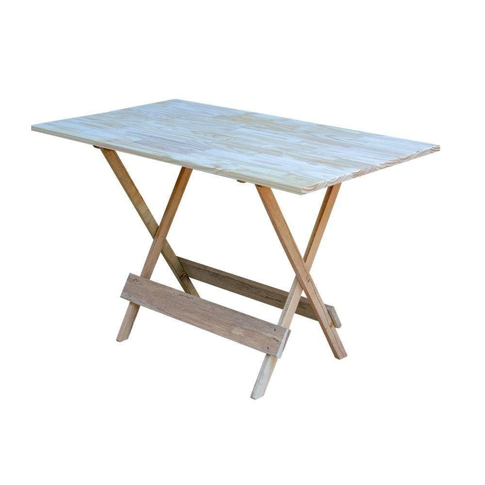 Mesa De Madeira 1,20X70 Crua - Marrom