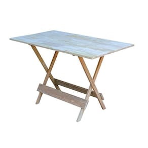 Mesa De Madeira 1,20X70 Crua - Marrom