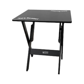 Mesa Dobrável 70x70 Madeira Personalizada Jack Preta - Cor: Preto