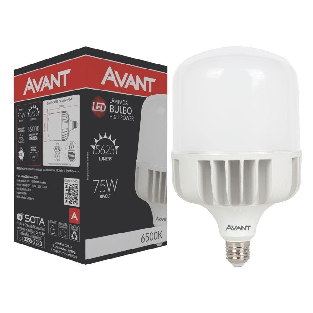 Lâmpada Led High Power 75W Bivolt Branco 6500K