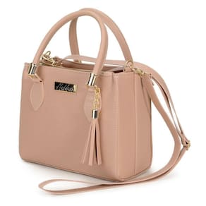 Bolsa Media Transversal Feminina Com Detalhe Chaveiro E Alça De Mão