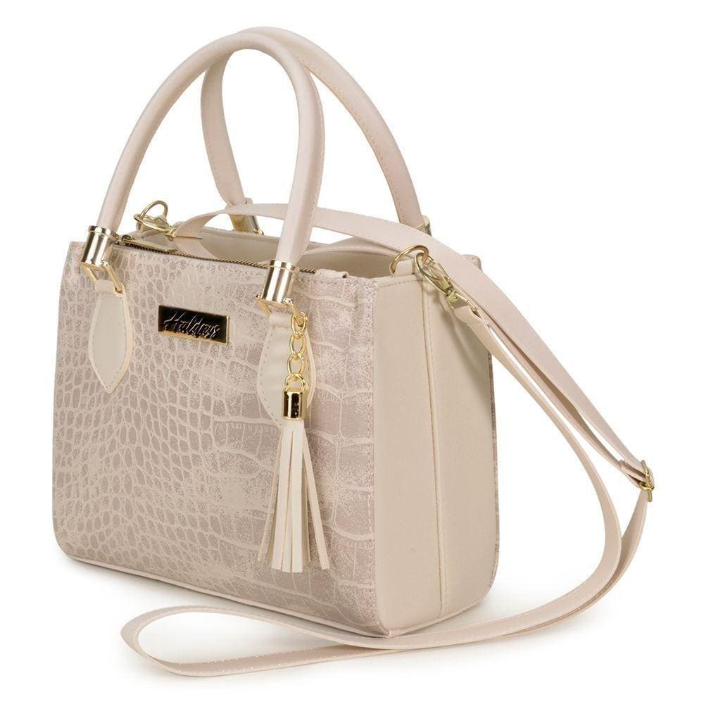 Bolsa Delicada Transversal Feminina Com Detalhes Em Metal Alça Ajustável