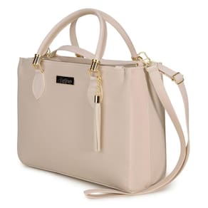 Bolsa Lisa Media Transversal Feminina Detalhes Em Metal E Alça De Mão