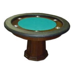 Mesa Poker Redonda Diâm 1,25M C/ Porta Copos Cor:Verde