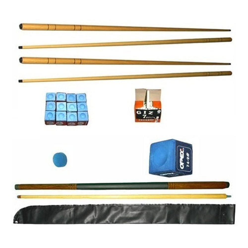 Kit 4 Tacos 1,45m + Giz Azul E Branco + Kit Taco Rosca