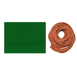 Kit 2,3m Tecido Pano Verde + 6m Borracha Mirim Mesa Bilhar