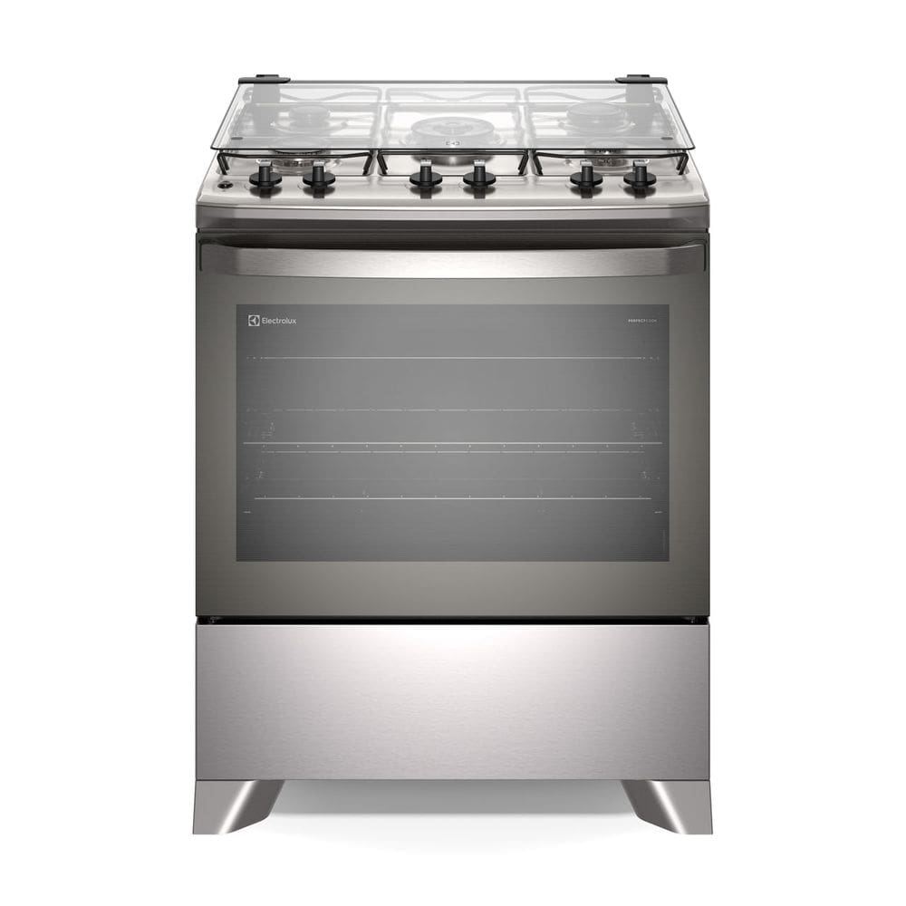 Fogão Electrolux 5 bocas Efficient com PerfectCook Cinza (FE5IC)