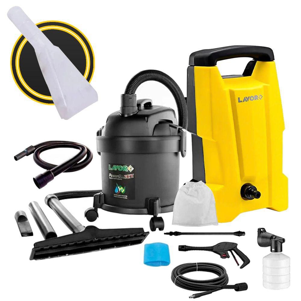 Kit Lava Rápido Lavadora + Aspirador Pó C/ Bico Extratora 110V/220V