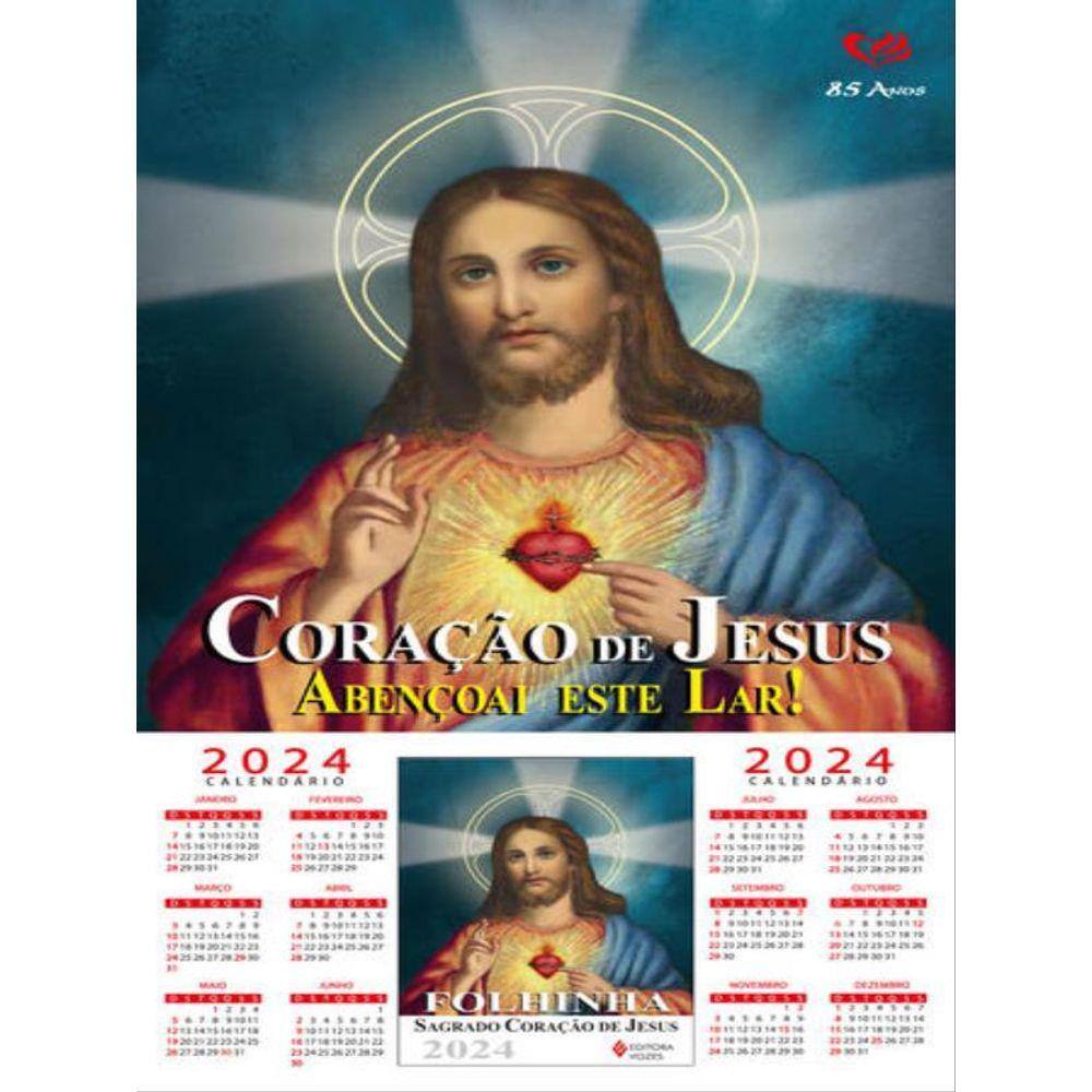 Folhinha Do Sagrado Coração De Jesus 2024
