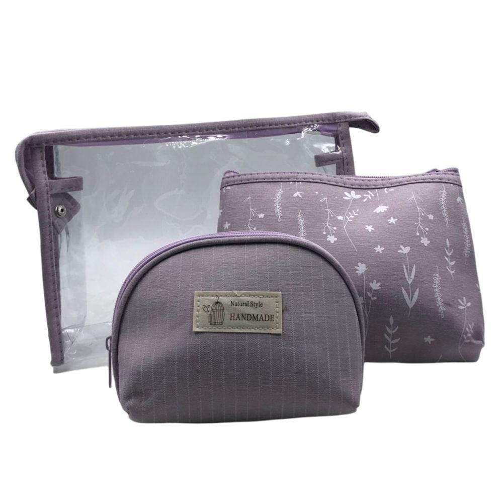 Kit Bolsas Necessaire Handmade para Maquiagem 3 Peças