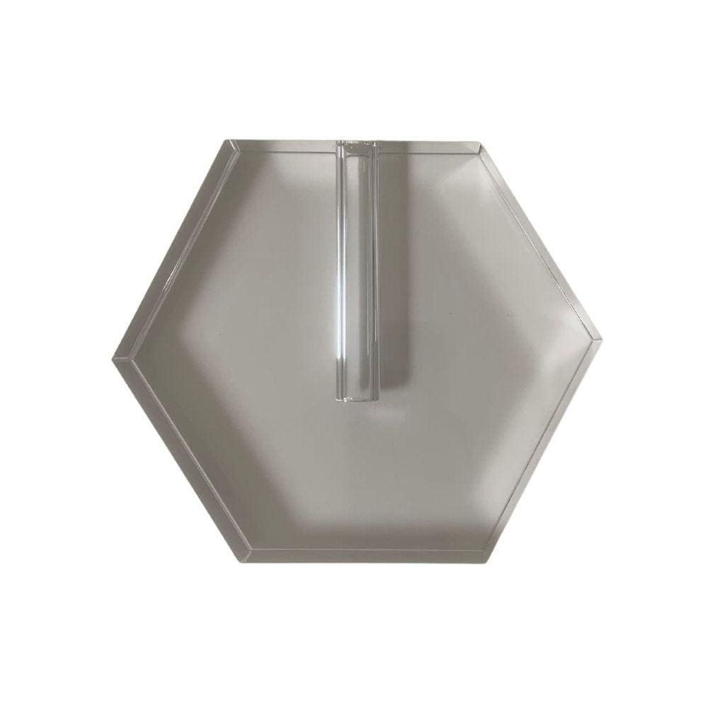 Vaso Decorativo Hexágono em Cristal