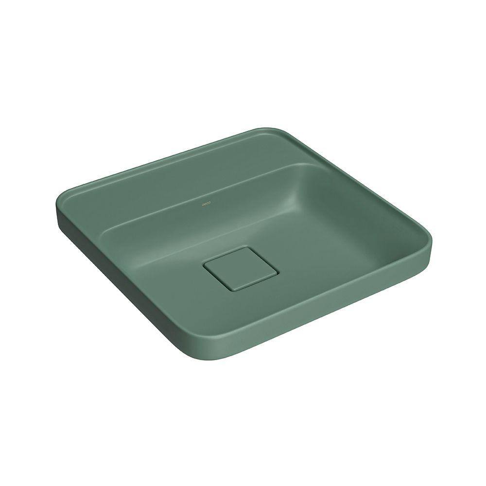 Cuba de Sobrepor Deca Slim 40x40 L.21040.M.49 Quadrada com Mesa Sálvia