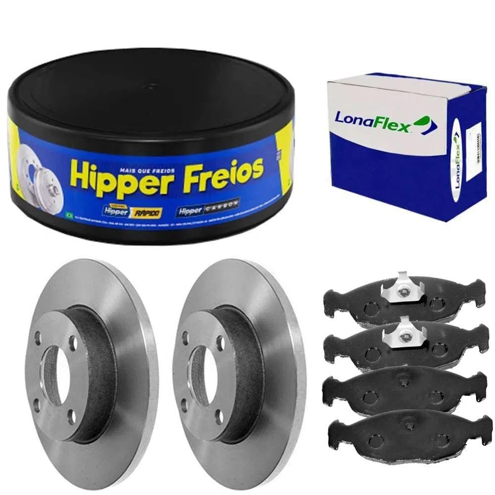 Kit Pastilha Disco Dianteiro Sólido Celta 1.0 8V 2009 a 2014
