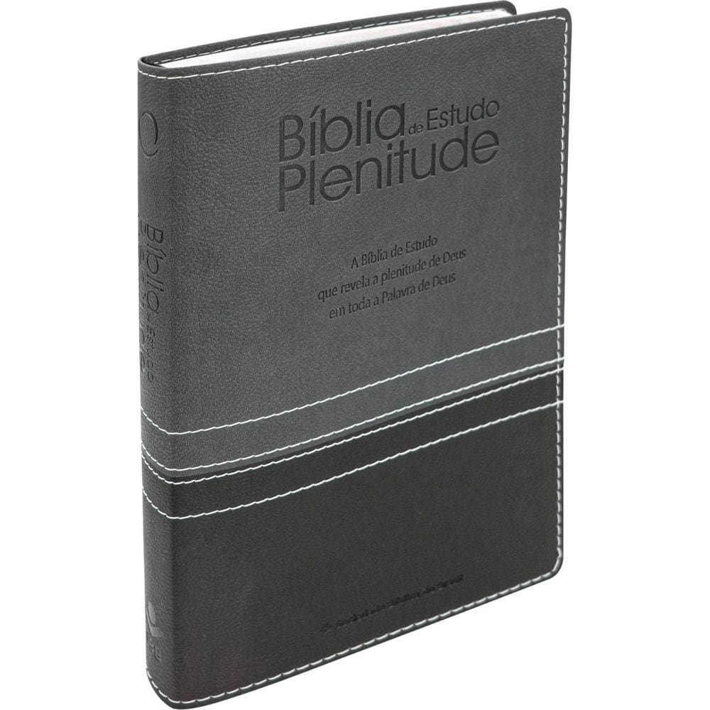 Biblia de Estudo Plenitude ARA preto e cinza escuro