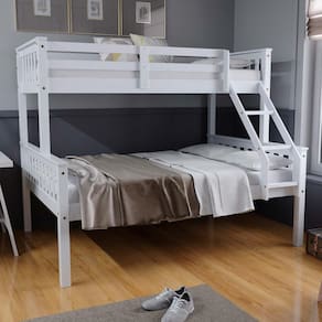 Beliche com Cama Casal Prime Madeira Maciça Branco Housin