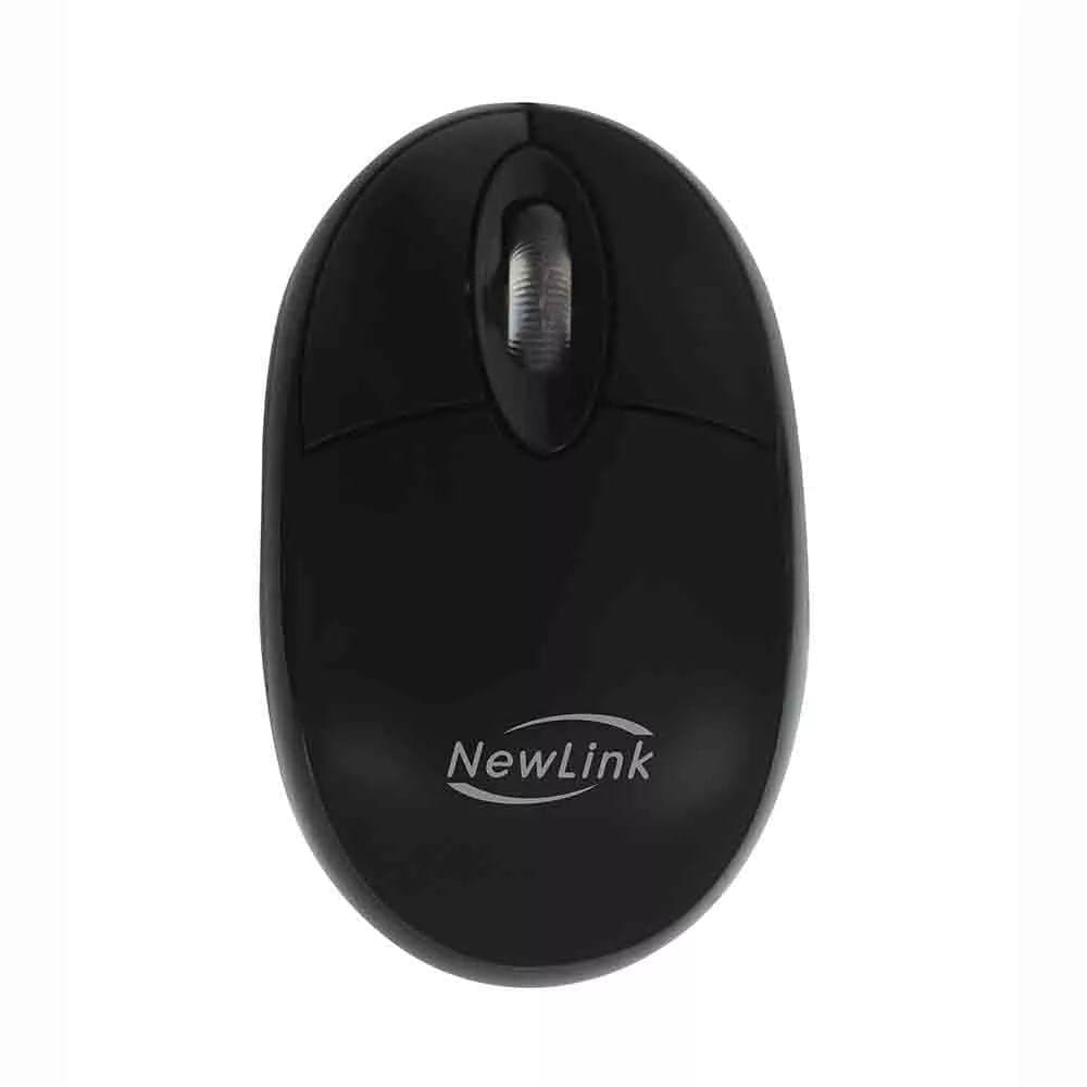 Mouse Mini Newlink Standard com Fio 1000 Dpi Usb Preto