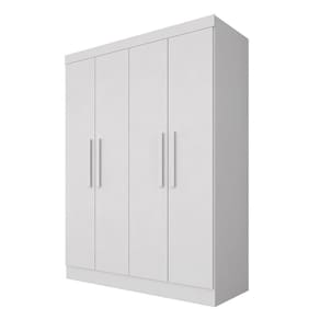 Guarda Roupa Solteiro Mariah 4 Portas Branco - Móveis Arapongas