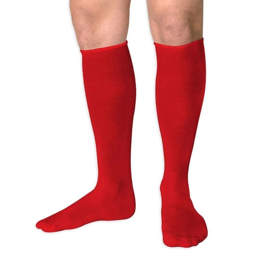 Kit 6 Pares Meião Vermelho Futebol Adulto Reforçado - TRB