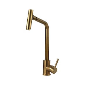 Torneira Para Cozinha Gourmet Misturador Monocomando Utinga Pingoo.casa - Dourado