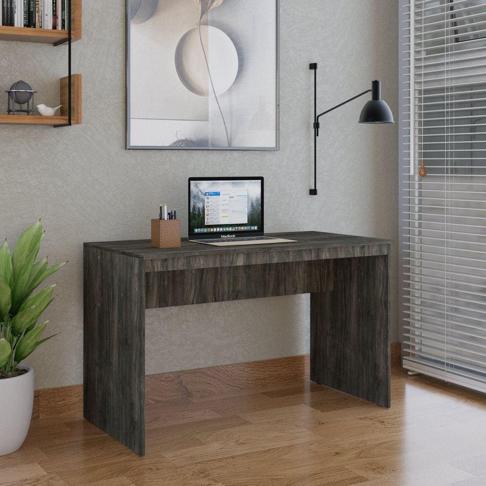 Mesa para Escritório 120cm Office Turim Espresso Móveis Carvalho Dark