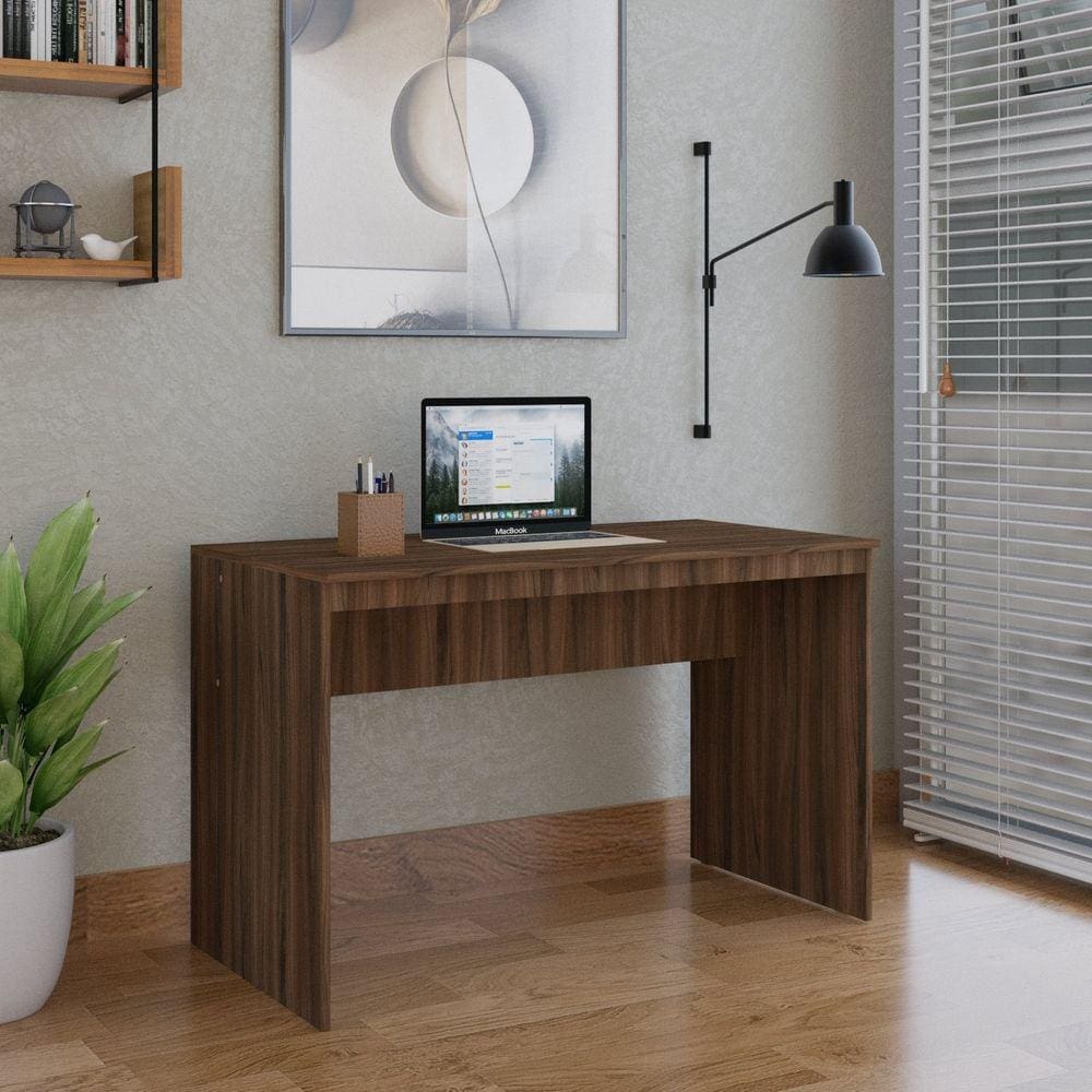 Mesa para Escritório 120cm Office Turim Espresso Móveis Nogal