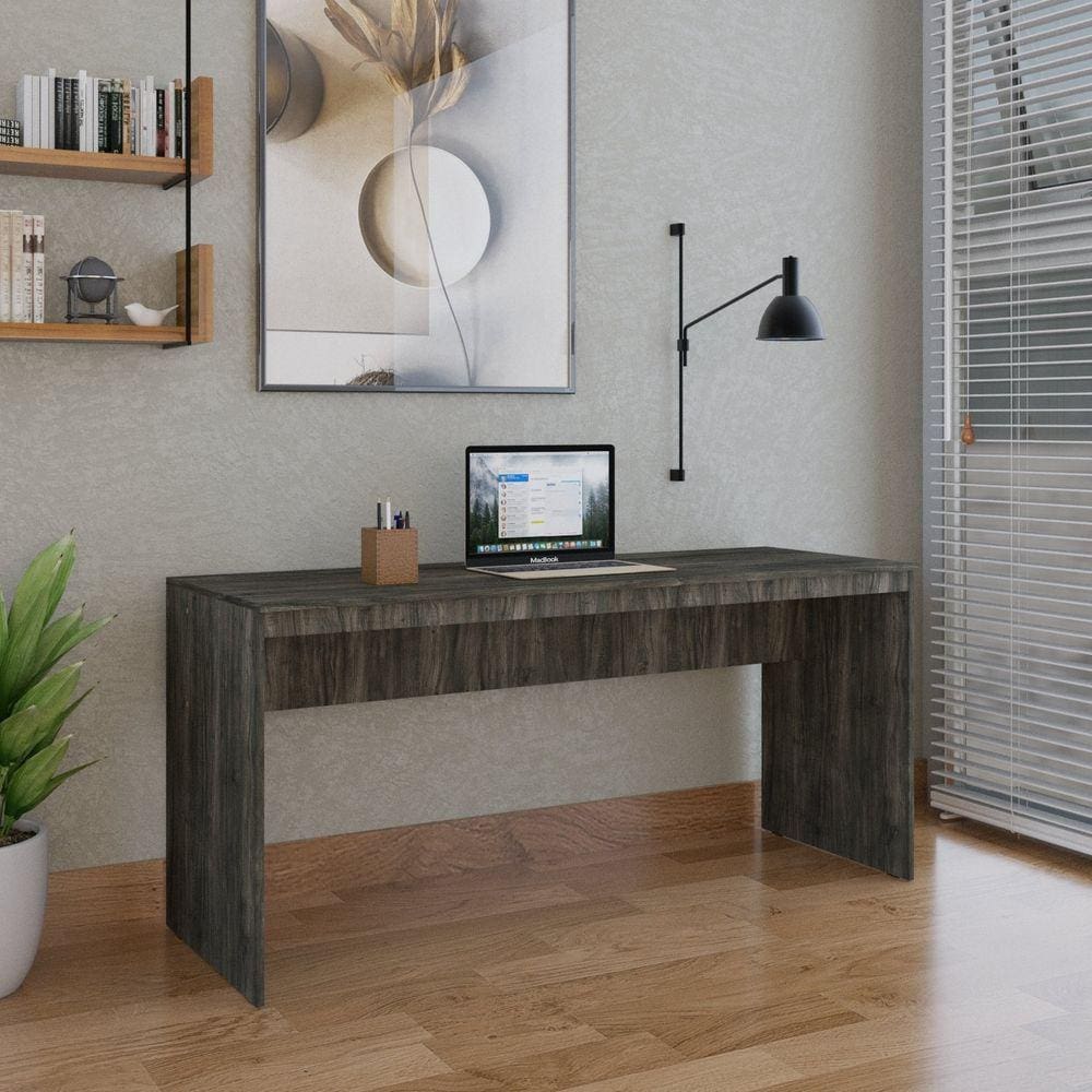 Mesa para Escritório Diretor 160cm Turim Espresso Móveis Carvalho Dark
