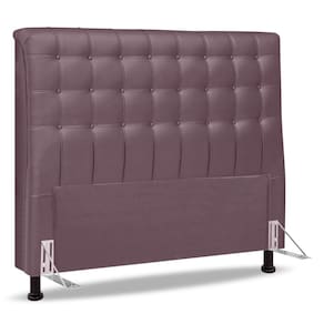 Cabeceira Cama Box Casal Ciara 140cm Botonê com Frame Veludo Rosê - Desk Design