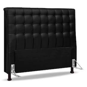 Cabeceira Cama Box Casal Queen Size Ciara 160cm Botonê com Frame Sintético Preto - Desk Design