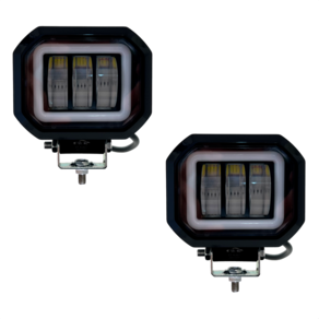 Par de Farol Auxiliar de Led luz potente 30w 3LED IP67 6000K LE-6702