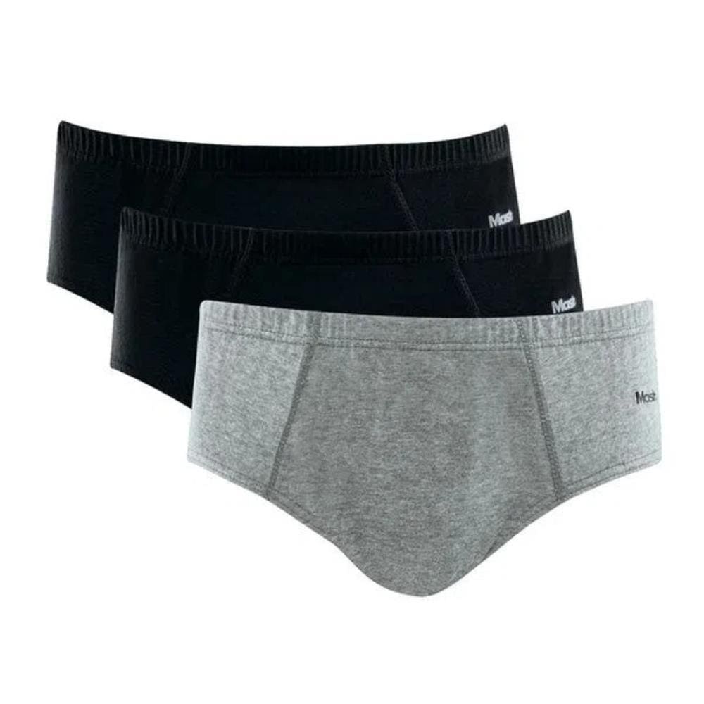 Kit 3 Cueca Slip Mash Algodão Masculina Infantil